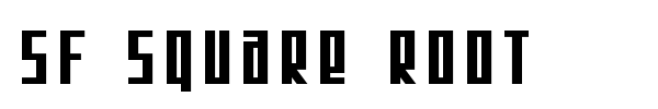 SF Square Root font preview